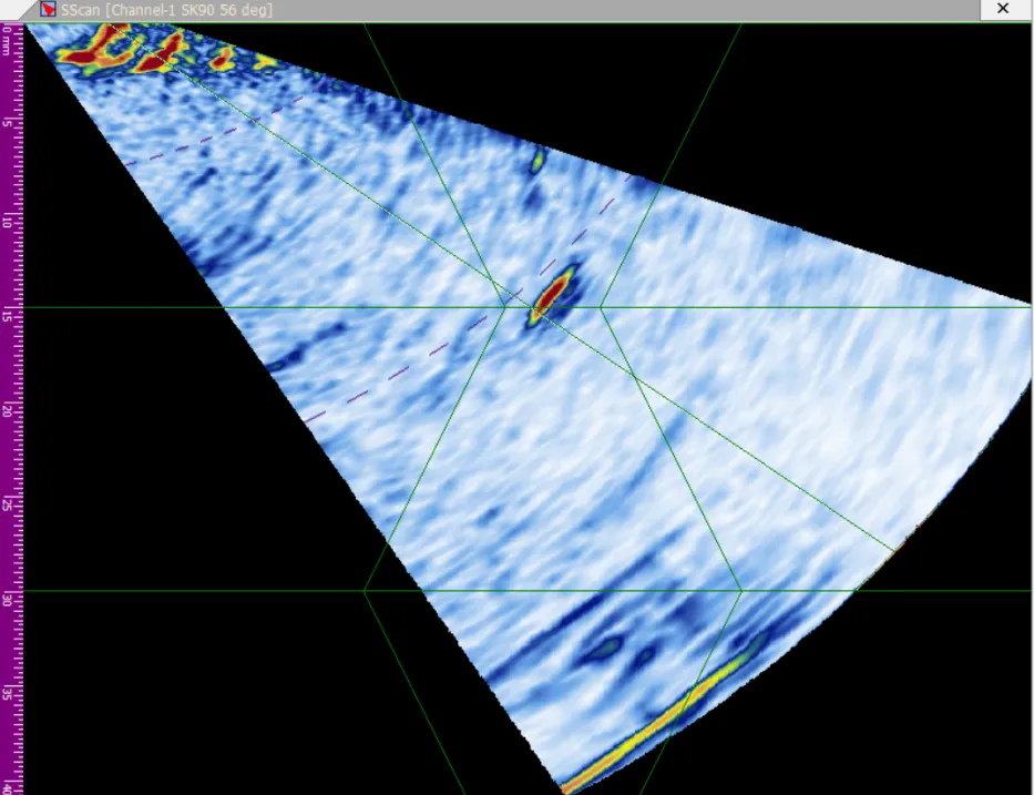 Defect Image in front of Wedge