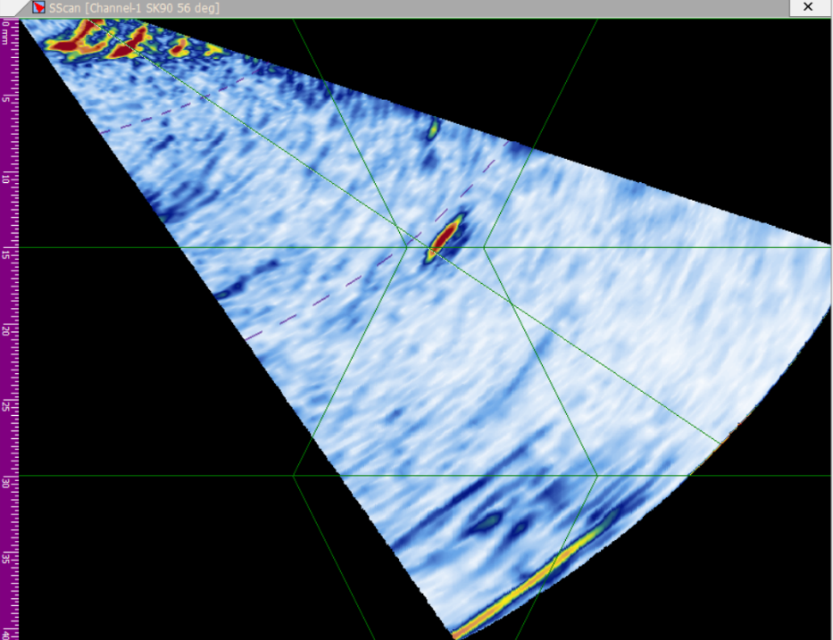 Defect Image in front of Wedge