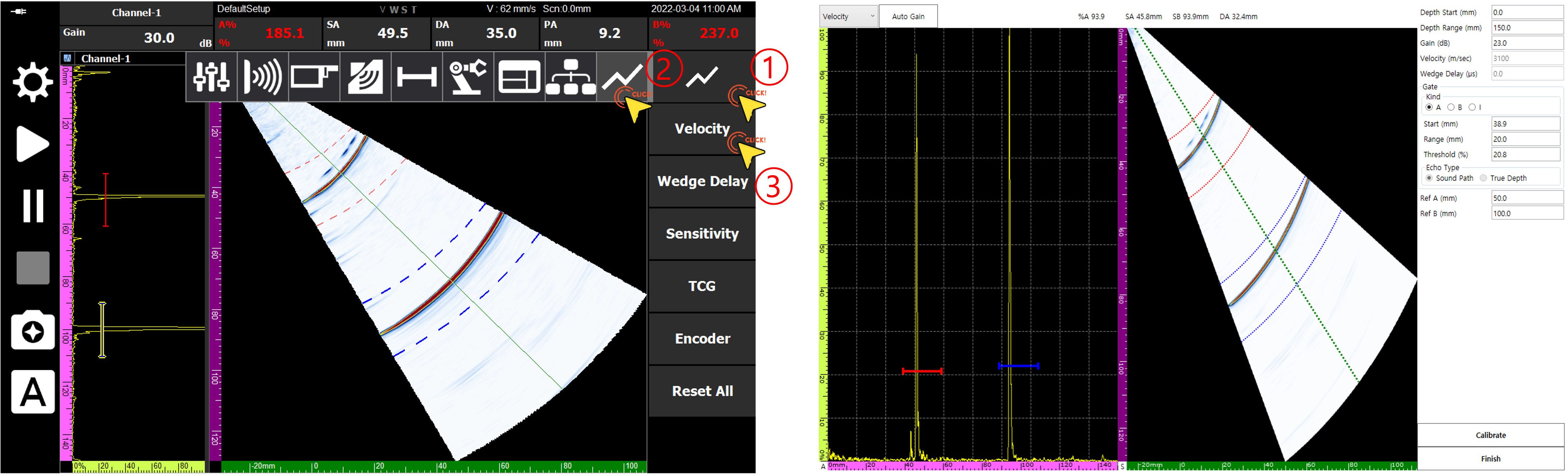 Entering the Calibration Page