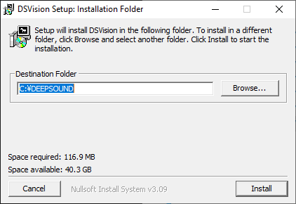 Installation Wizard Screen