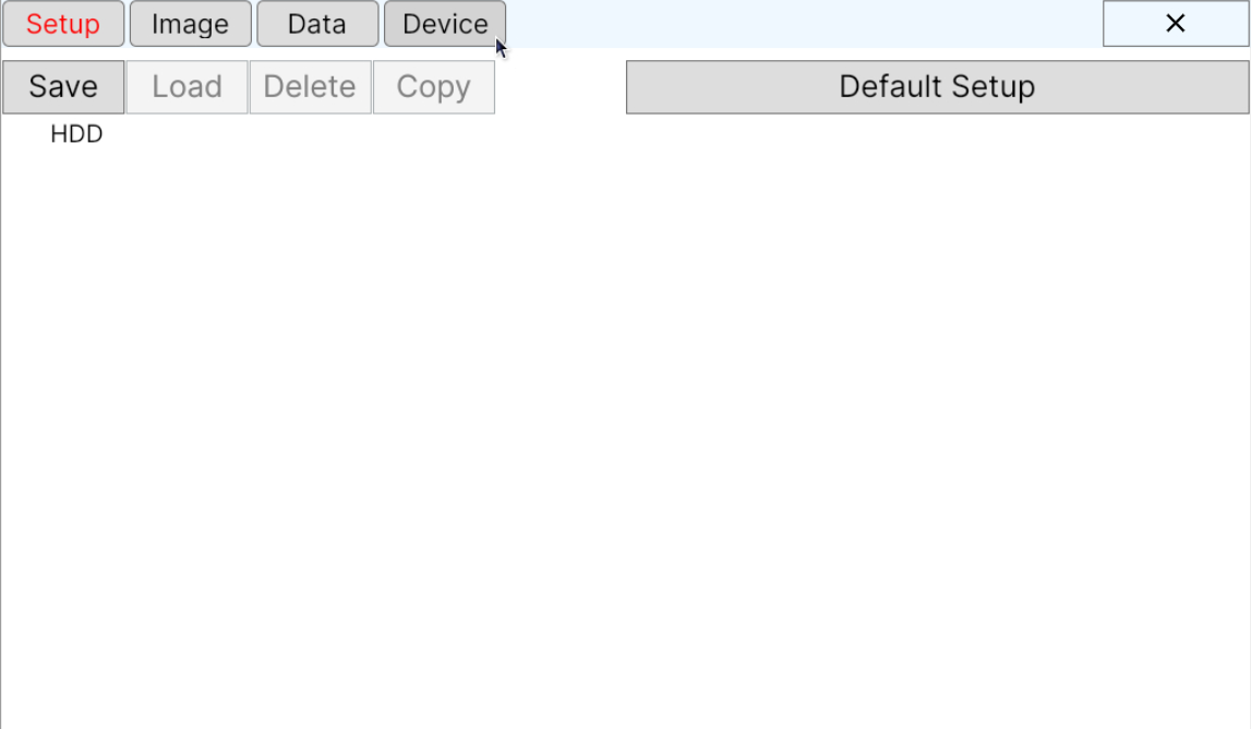 Select Device Tab