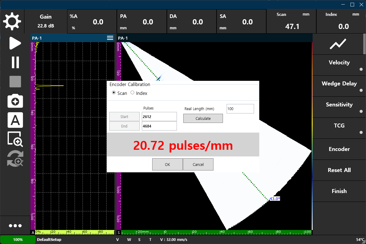 Encoder Calibration Interface