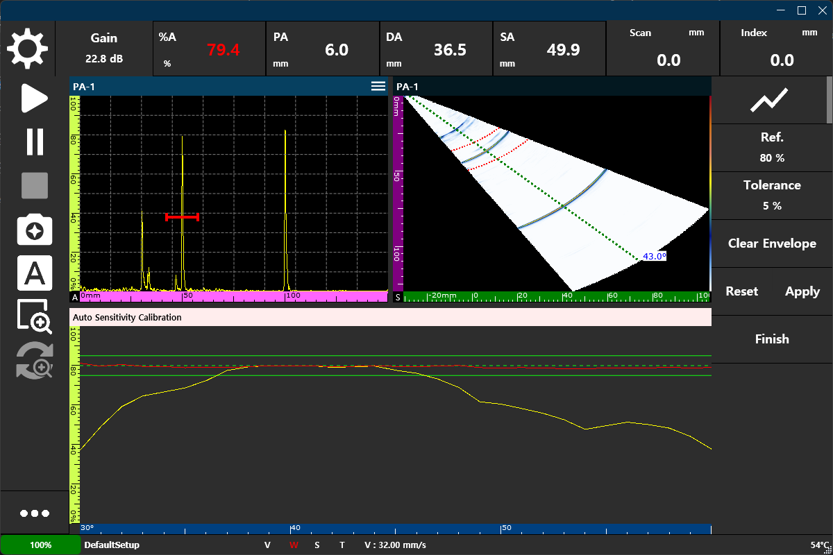 Sensitivity Calibration Interface
