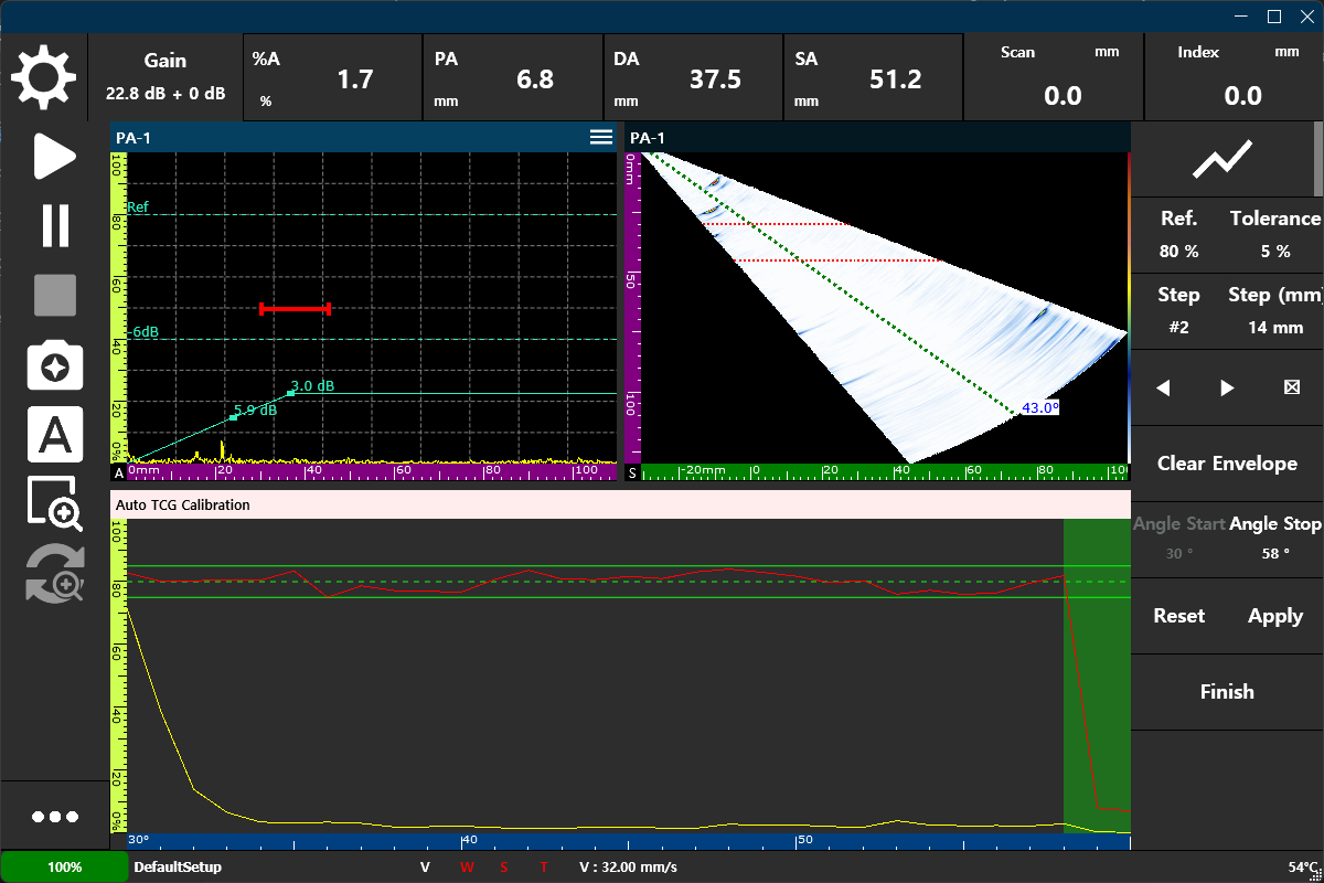 TCG Calibration Curve & Interface