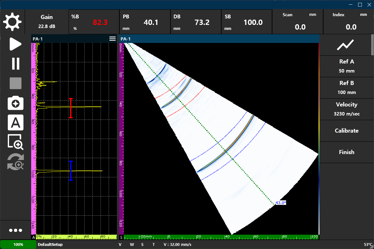 Velocity Calibration Interface